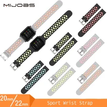 Для Xiaomi Huami Sport Watch2 ремешки 22 мм 20 мм Универсальный сменный ремешок для часов спортивный ремешок для Amazfit Bip Smart Watch