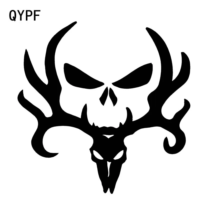 

QYPF 16.7*16.7CM Interesting Deer Rack Punisher Skull Car Sticker Decoration Graphic Vinyl C16-0134