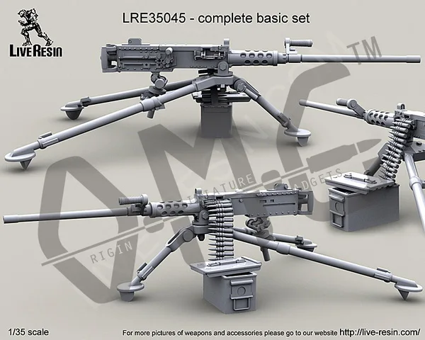 

[Scale Model Kit] Live Resin LRE-35045 1/35 M2 Browning .50 Caliber Machine Gun on M3 Tripod