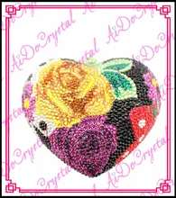 Aidocrystal spezielle blink strass ei shapecolorful blumenmuster frauen tasche für hochzeit