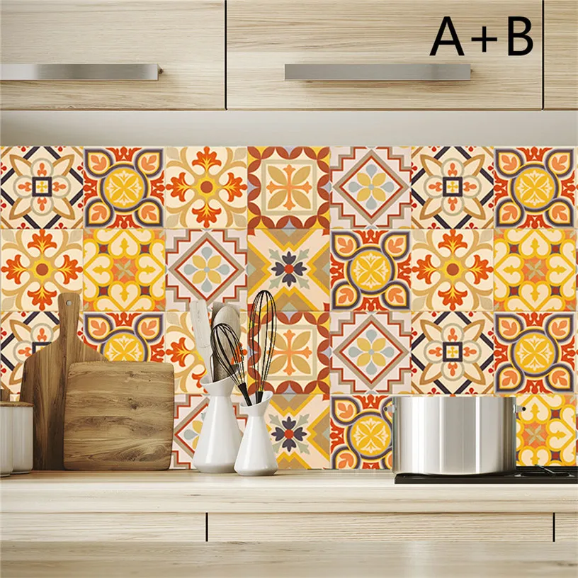 

3d Mosaic Tile Sticker Waterproof Wall Stickers for Living Room Self-adhesive Kitchen Mural Bathroom Decorative Wallpapaer 0528#