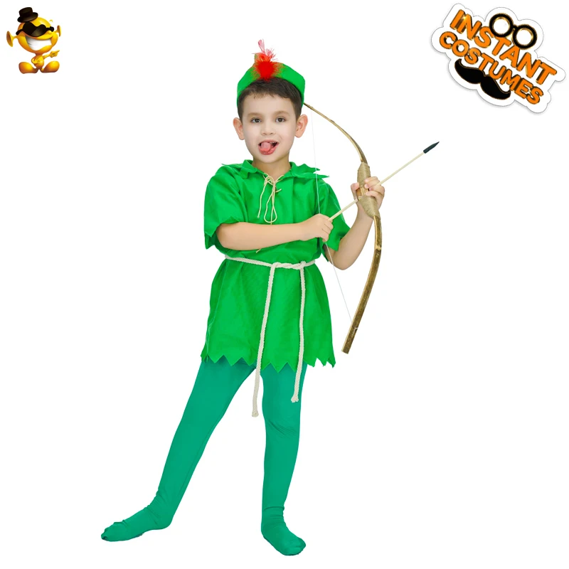 DSPLAY, стиль, детский костюм Питера Пэна, милый модный зеленый костюм для мальчиков на Хэллоуин, Рождество, Cainival, вечерние, подарок