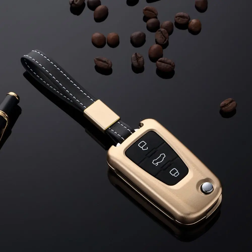 

ATOBABI Flip Car Key Case Aluminum Alloy Material Auto Remote Fob Shell Cover Case For Roewe 350 360 750 W5 MG5 MG7 MG GT GS
