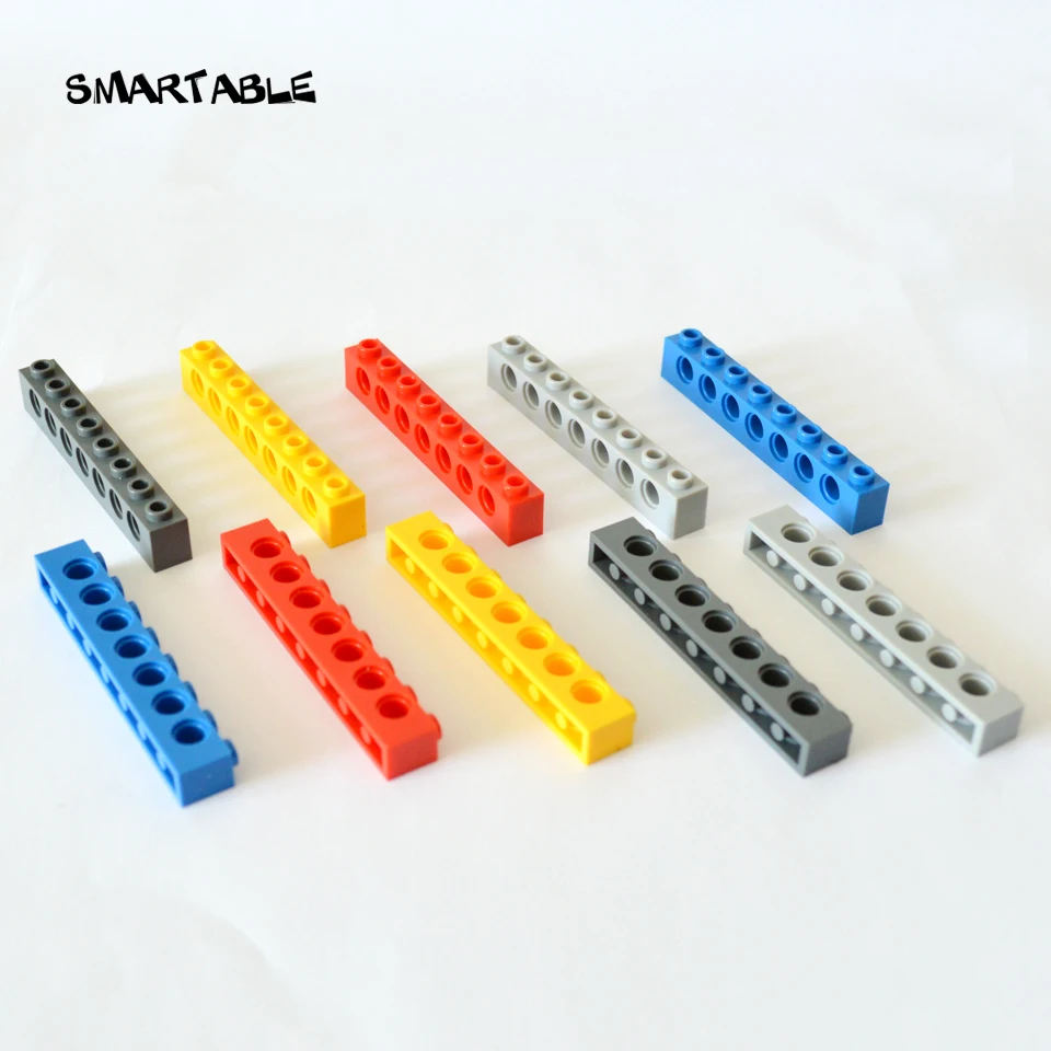 Строительные блоки Smartable Technic 1x8 с отверстиями детали MOC креативные игрушки