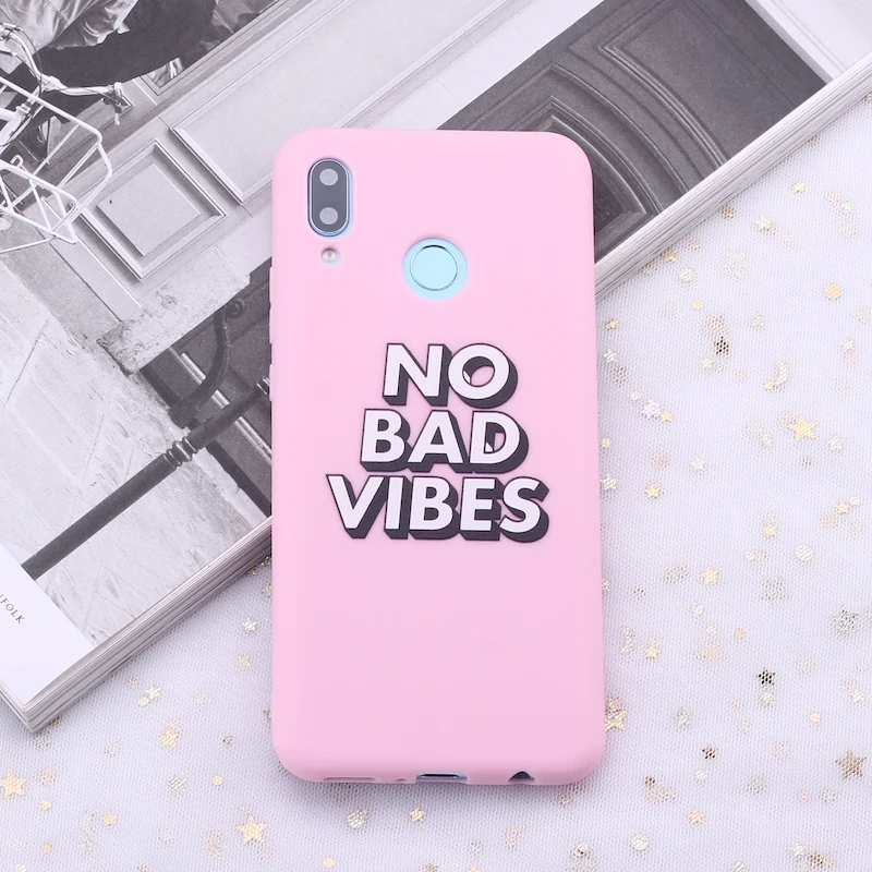 Силиконовый чехол для телефона Huawei Honor Mate 10 20 Nova P20 P30 P40 P Smart No Bad Vibes Party Girl