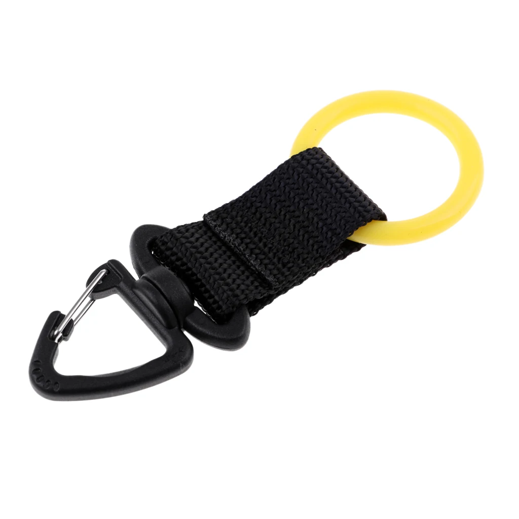 Lightweight Portable Universal Silicone Scuba Diving Webbing Regulator Octopus Mouthpiece Holder Retainer & Snap Clip Hook 