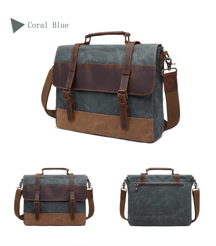 Деловой холщовый портфель из натуральной кожи мужские сумки офисные 15,6 мужские сумки через плечо сумка на плечо