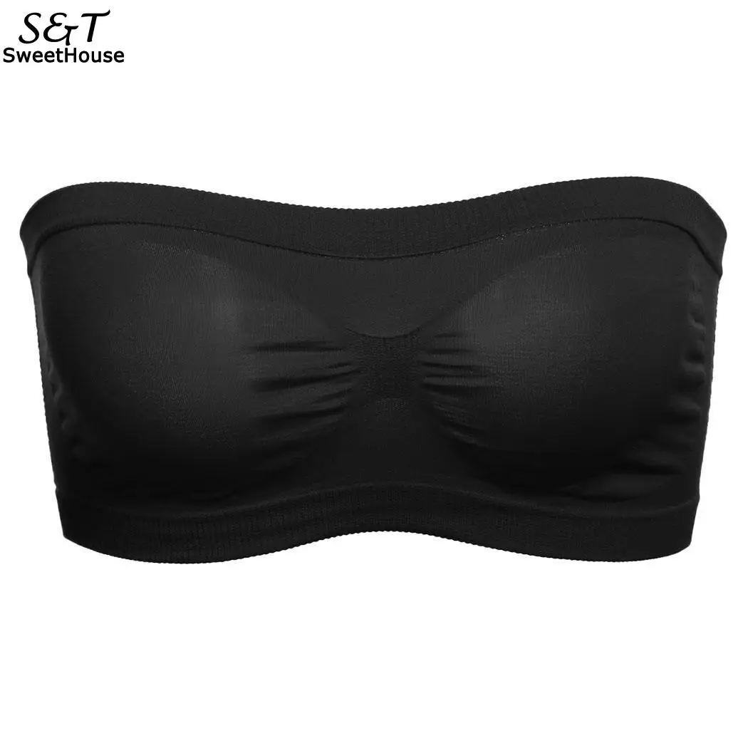 

FANALA Fashion accessories Sexy Bra Tube Tops Underwear For Women Black Bandeau Top Crop Bra Lady Brand Intimates Clothes