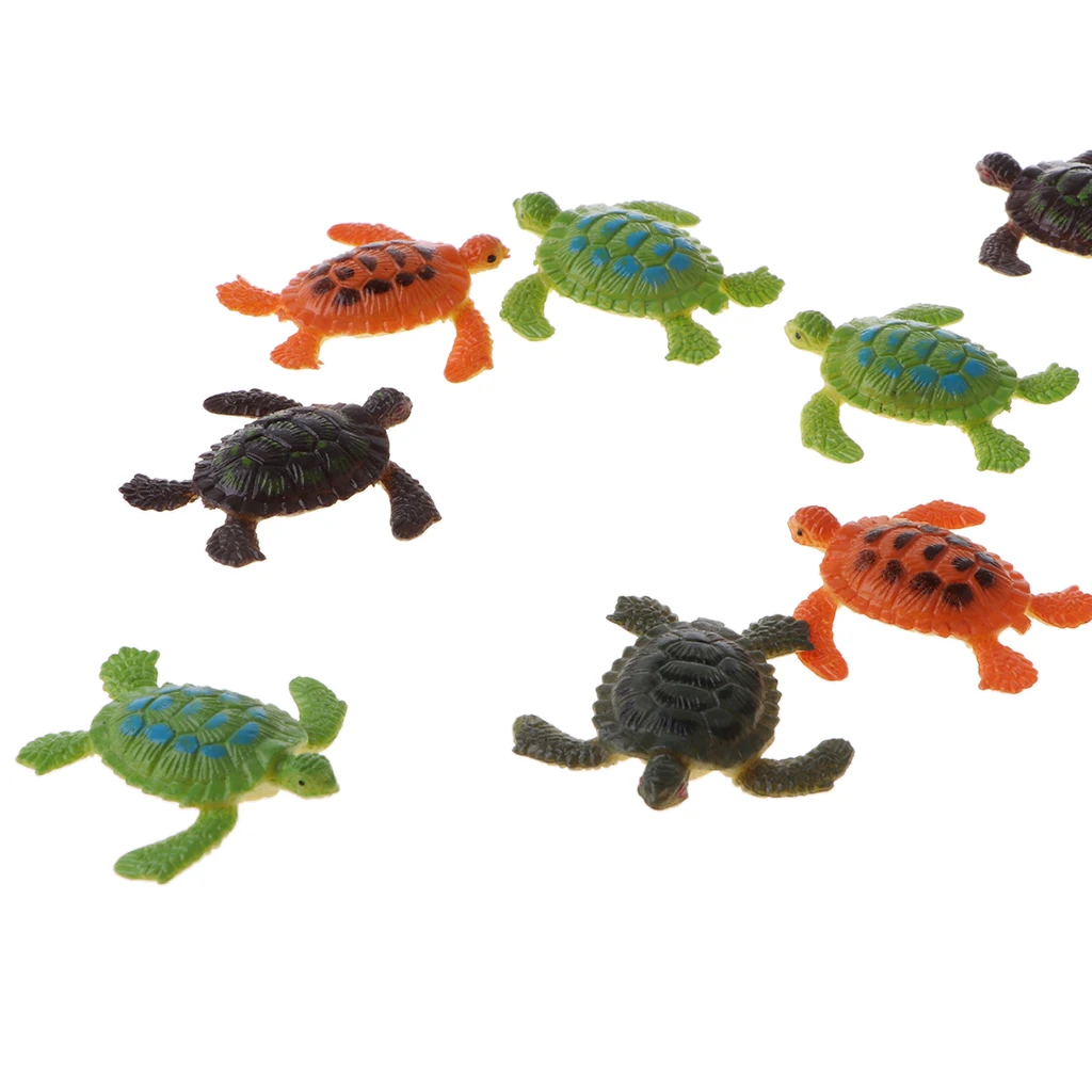12 piece Plastic Animal Turtle Models Kids Educational Toy Party Bag Fillers Funny Model For Children