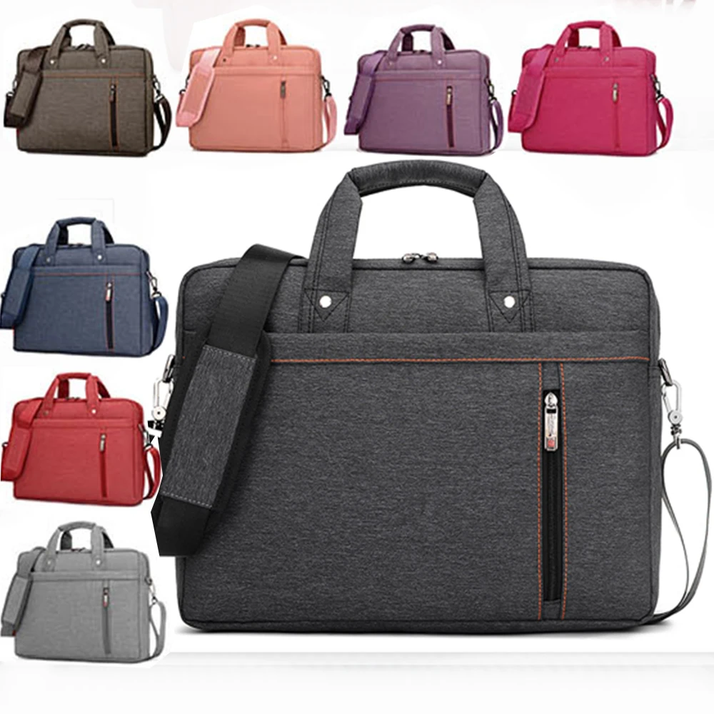 

Burnur 12 14 15 17 Inch big size Nylon Computer Laptop Solid Notebook Tablet Bag Case Messenger Shoulder unisex men women