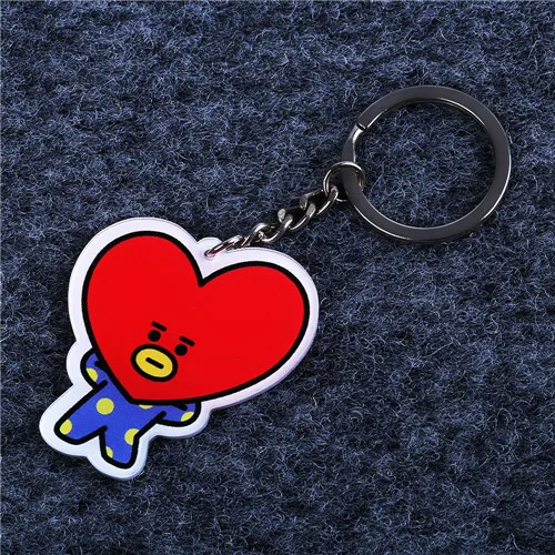 KPOP BTS Keychain BT21 Bangtan Boys keyring Love Yourself J HOPE V SUGA