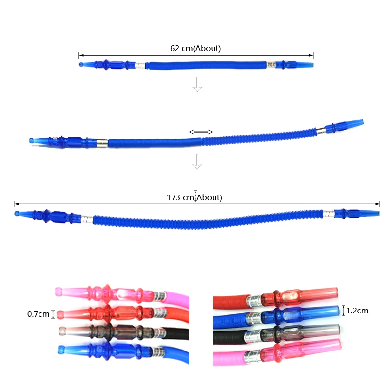 Can Be Elongated Shisha Hookah Hose ,Black Red Pink Blue Water Pipe / Sheesha / Chicha Narguile Accessories SH502