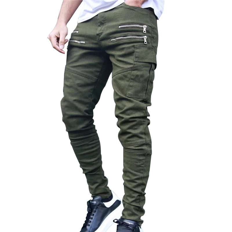 

2019 Training Pants Men Slim Pockets Leggings Jogging Man High Stretchy Quick Dry Running Pants Training Sportswear Gym Trousers