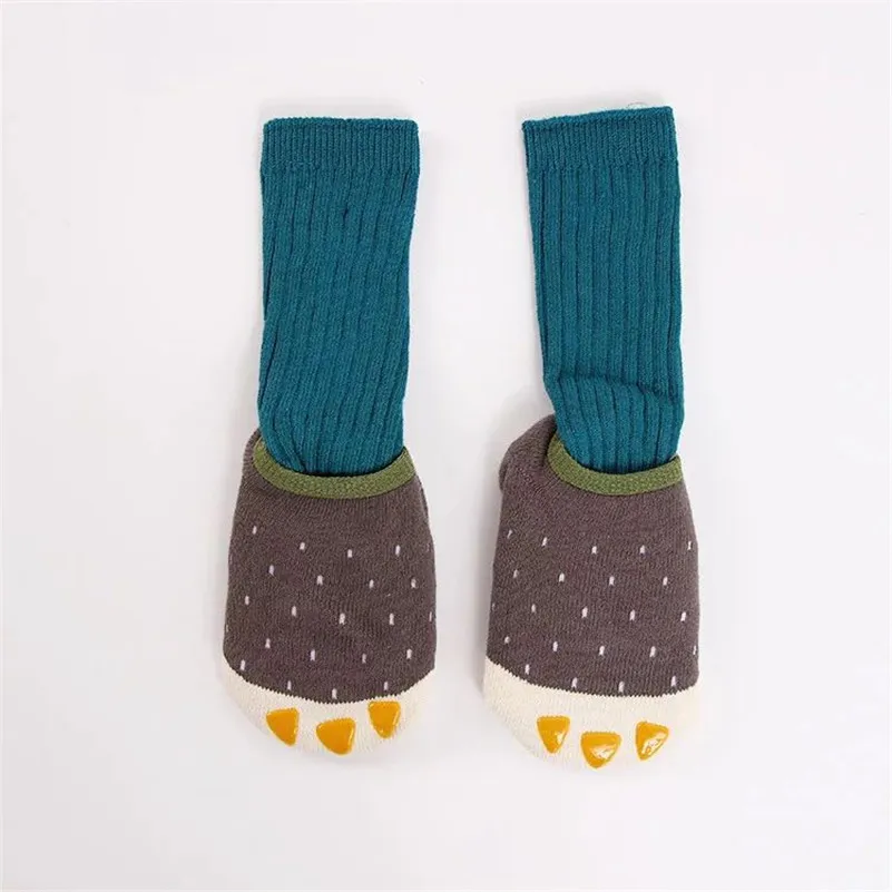 

Kids Socks Knee High Non-Slip Thickening Socks Children Infant Baby Cute Gift Two Pieces Kids Family Indoor Floor Socks