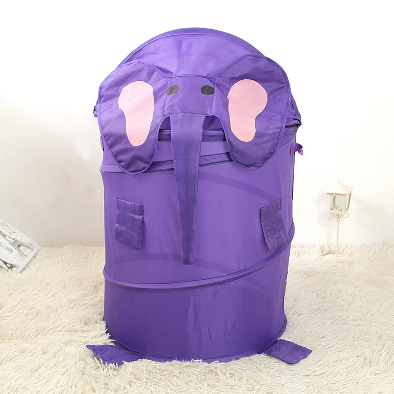 

Medium cartoon folding laundry basket toy storage basket -- cartoon animal elephant