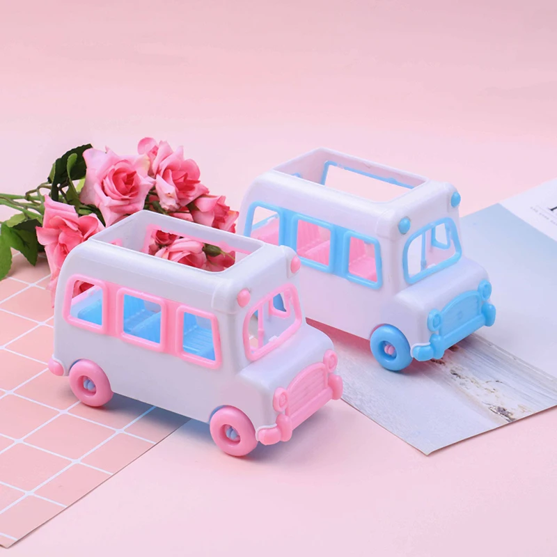 

Car Plastic Car Model Baby House Game Toy Mini Bus Plastic Model House Game Toy Doll Car Baby Toy