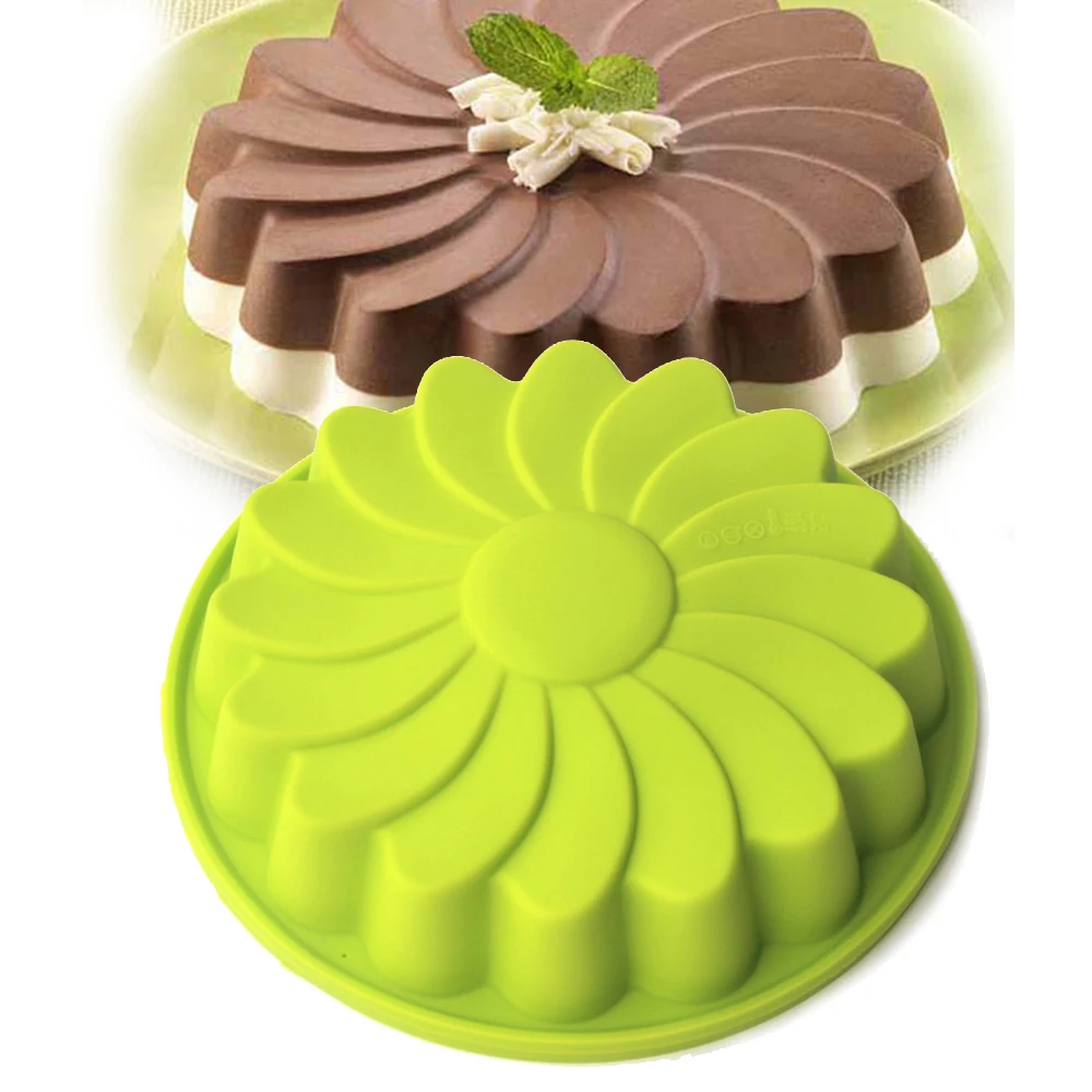 8 inch Round Silicone Cake Mold Oven Baking Tools Chiffon Cake Mold