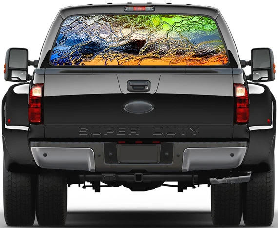 

Creative Rear Window Graphic Decal Water On Color Glass Sticker For Truck SUV Wallpaper mural Wall Print Decal Photo Wall Deco