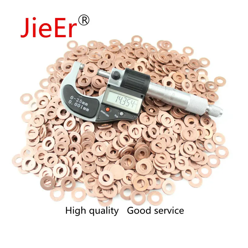 

50 pcs/lot F00VC17503(7mm*15***1.5mm) COPPER washer F 00V C17 503 Auto Injector Spare Parts Copper Shim