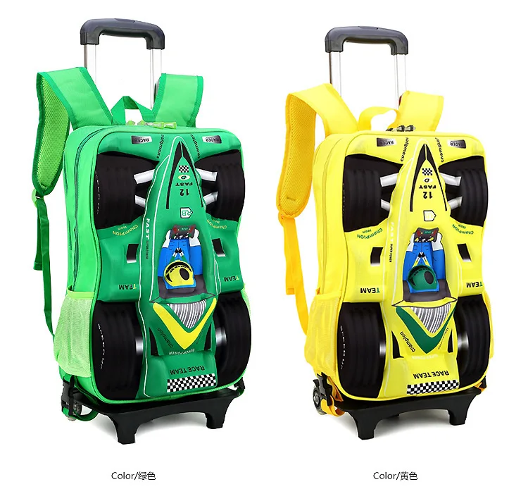 Детский Школьный рюкзак на колесах школьная сумка на колесах для мальчика Детская багажная тележка для машины подвижный мешок детский