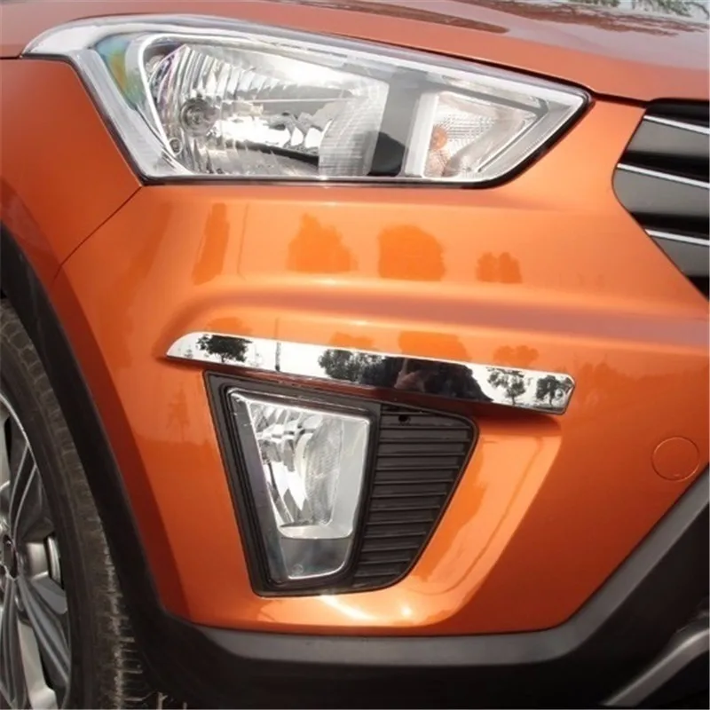 car accessories modification front fog lamp chromium sequins decorative exterior parts bright refit strip FOR Hyundai IX25 car accessories modification front fog lamp chromium sequins decorative exterior parts bright refit strip FOR Hyundai IX25