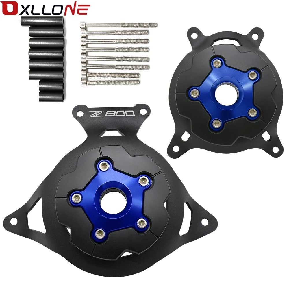 

2pc Motorbike Motorcycle Engine Stator Cover Engine Protective Cover For kawasaki z800 Z750 2013 2014 2015 2016 Z750 2008-2016