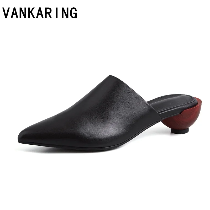 

Handmade genuine leather pumps women half-circle high heel shoes slingbacks sexy pointed toe work office shoes nude shoes sandal