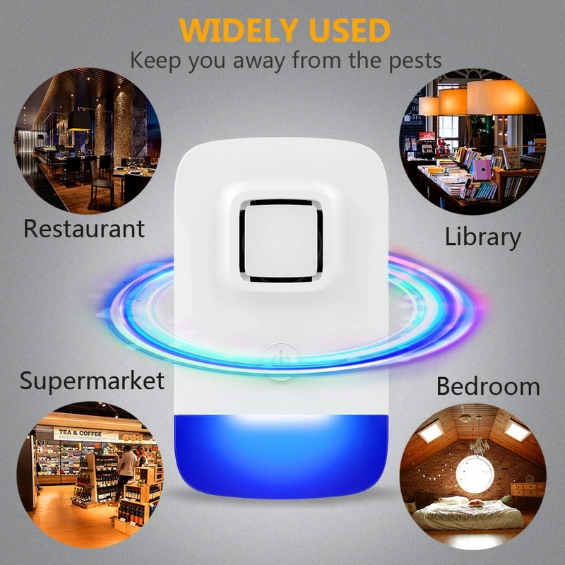 Electric Ulatrosonic Mouse Repellent No toxic silent insect repeller Mosquito Bat Fly Killer Cockroach Trap Pest Control (2)