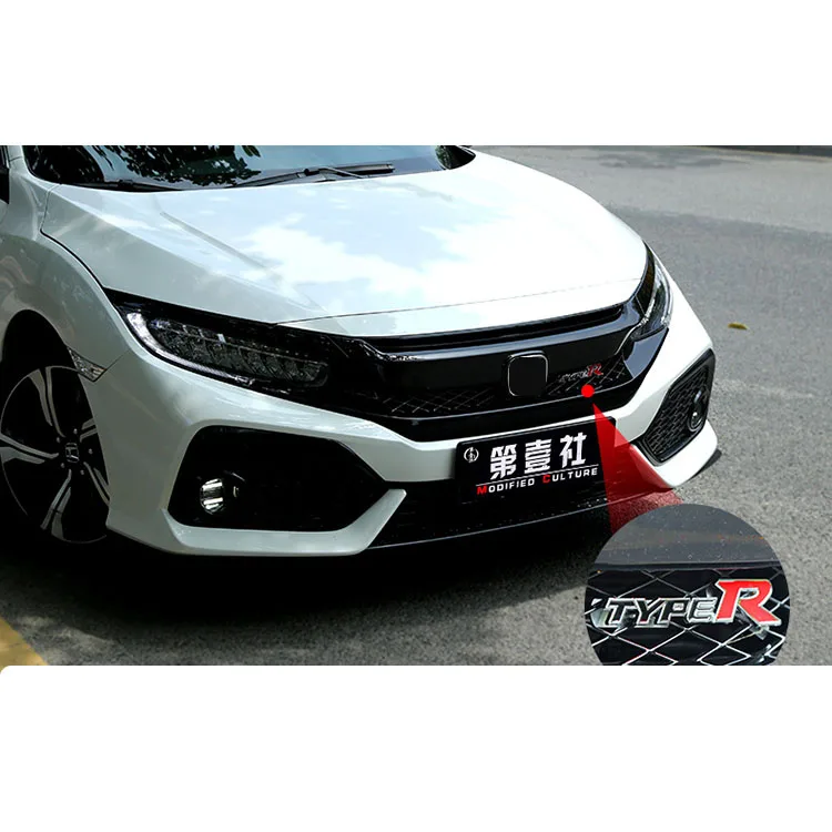 Автомобильная гоночная решетка для Honda Civic Grill 10TH- type R Sport черная решетка радиатора сотовый передний капот бампер