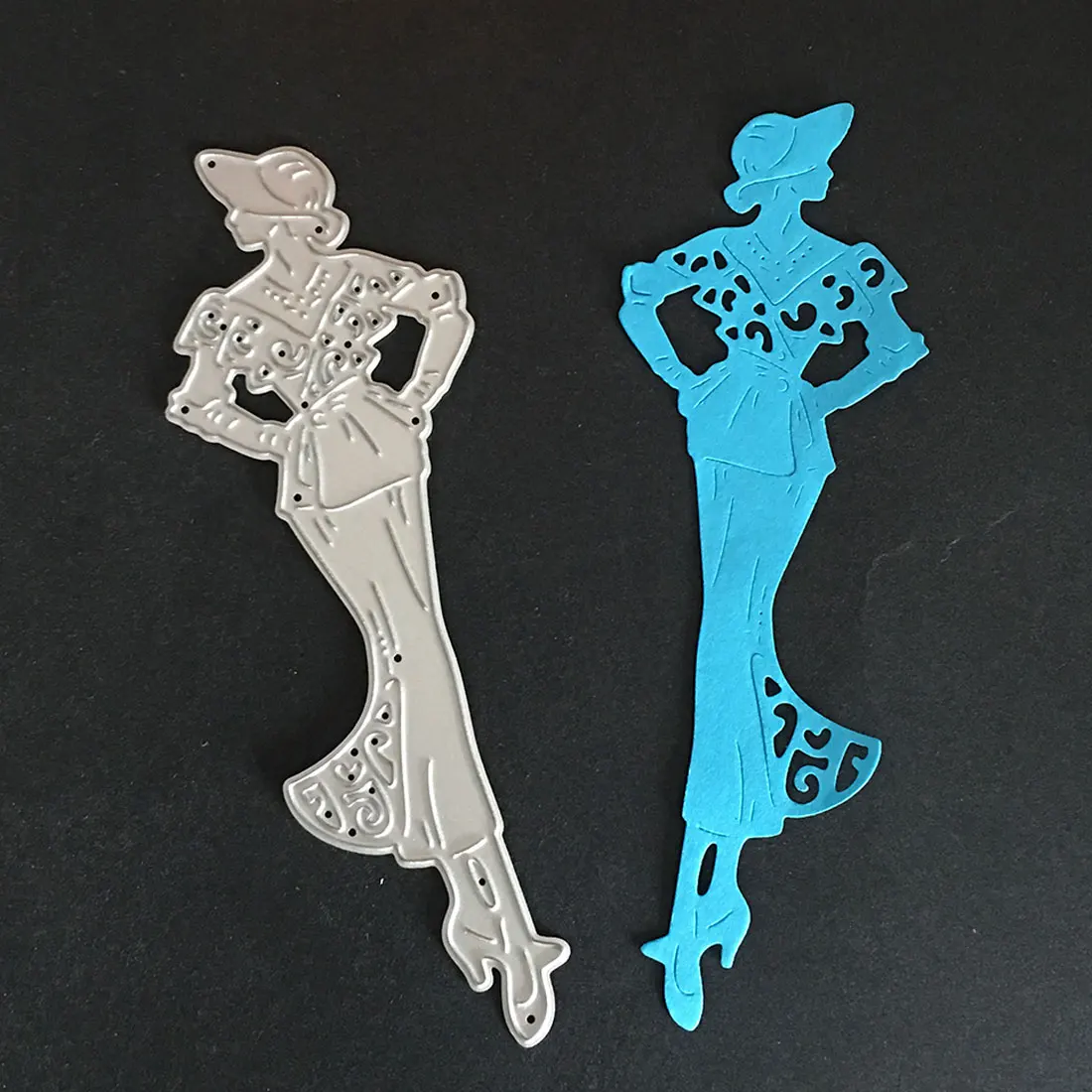 

DIY Metal Cutting Dies cut girl lady model fashion dress Scrapbook Paper Carft card album stencils template art die blade punch