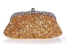 Exquisite hand-beaded evening bag retro bride package sequined cheongsam hand bag package