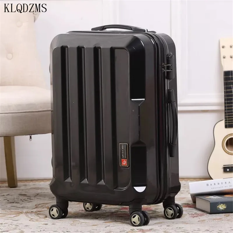 

KLQDZMS 20/24Inch Fashion Rolling Luggage Spinner Men Suitcase Wheels Women Carry On Travel Bags Password Trolley Case