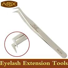 4pcs/lot Stainless Steel Vetus Tweezers 6A-SA for eyebrow extension Swiss Quality Anti Magnetic Professional Makeup Tools