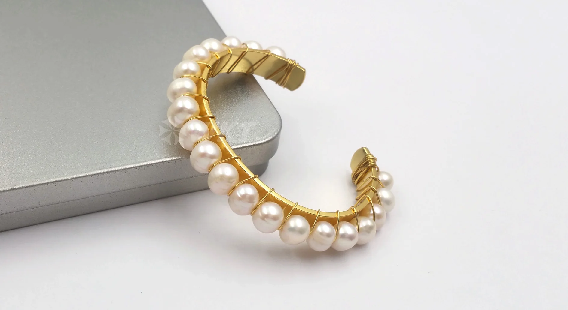 WT-B474 WKT New Arrivals Natural Pearl Handmade Bracelet With Metal Dipped Women Fashion Bracelet Jewelry