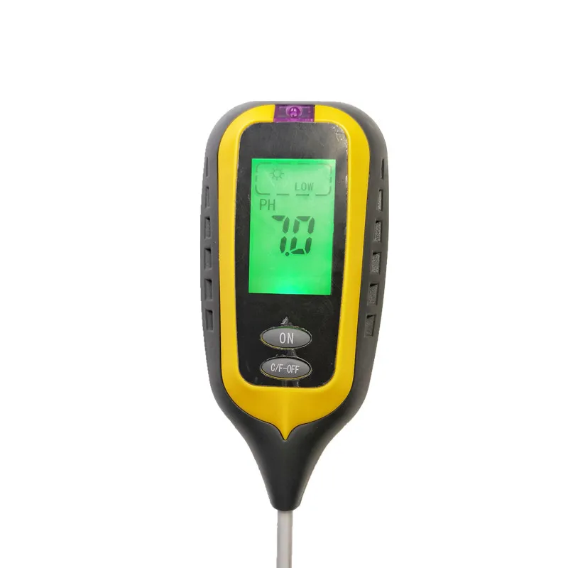 

LCD Display 4 In1 Plant Flowers Soil Survey Instrument PH Meter Temperature Moisture Sunlight Tester For Agriculture 30%