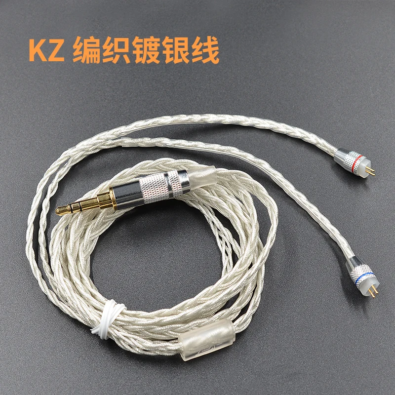 

KZ BA10/ZS10 2PIN Braided Silver Plated Cable Dedicated 2Pin Upgrade Cable Use For KZ ZS10/ZST/ES4/ZS6/ZS5/ZS4/ZSA/ED16 KZ AS10