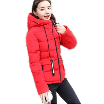 

Jacket Women 2018 New Style Winter Coat Women Hooded Down Jacket Women Slim Female Short Outerwear Casual Parkas Mujer CQ2533