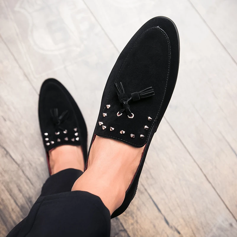 spiked tassel genuine leather men shoes luxury brand rivet designer 2018 male footwear formal dress studded oxford shoes for men (12)