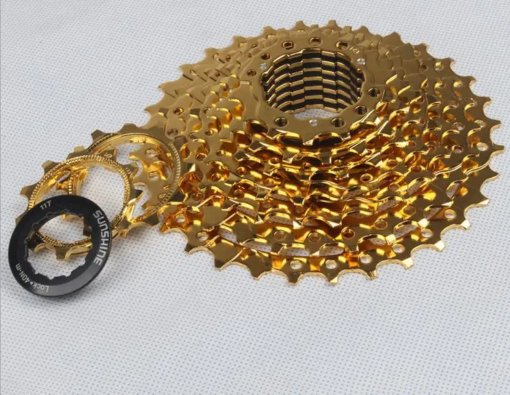 Gold Free shipping 11 32T speed freewheel 330g mountain bikes