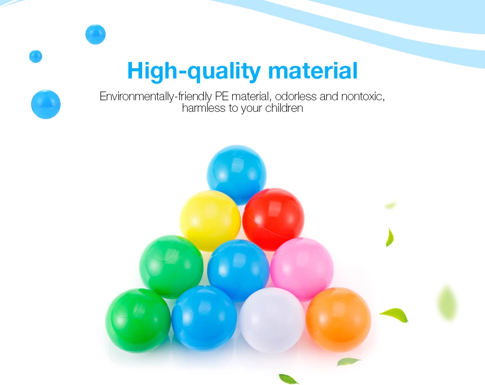 100 шт/партия Xiangtat красочные мягкие пластмассовые, для бассейна океан волна мяч детские смешные игрушки стресс воздушный шар Спорт на открытом воздухе