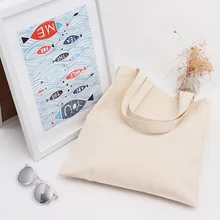 YILE Хлопок Холст сумка Экологичная для шоппинга с ручкой пустой бокал для шампанского DIY живопись L022