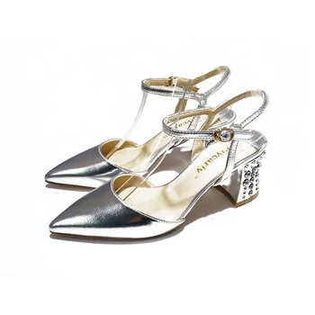 

2019 summer fashion noble luxury ladies sandals European style pointed high heels women's shoes Roman shoes female