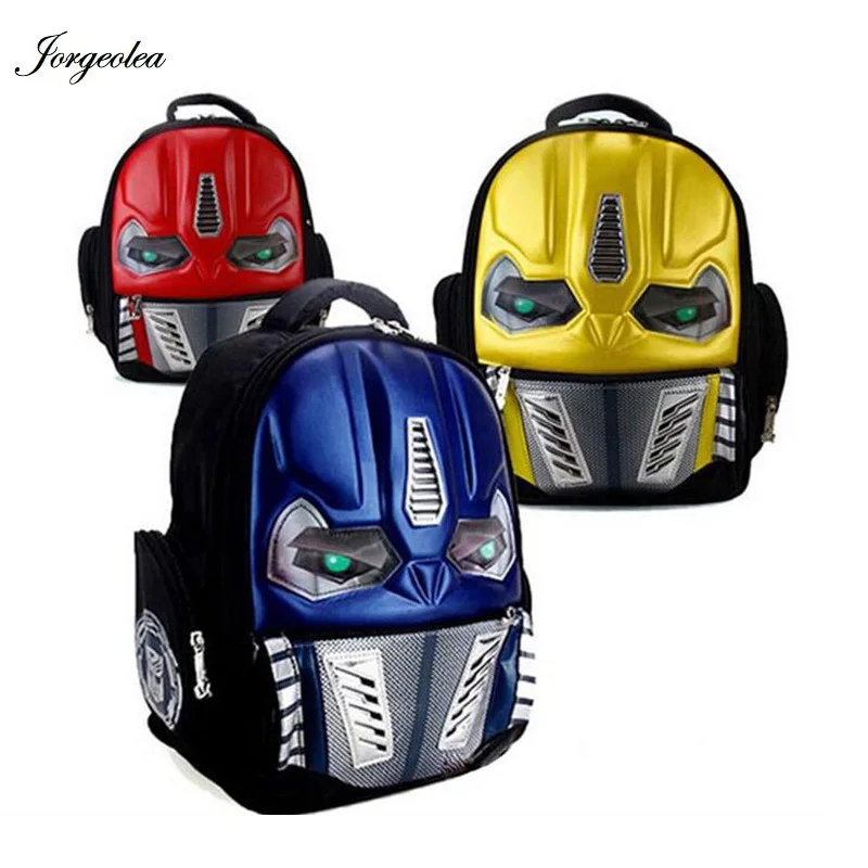 LED Flashing Light EVA 3D New Cartoon School Bags For Boys Little Children font b Backpacks