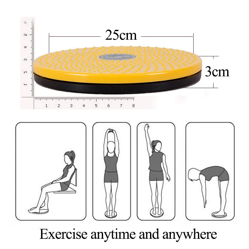 Спортивные Твистер пластина гимнастические ролики массаж тела, ног диск баланса для аэробных тренировок Фитнес здоровья круглых пластин остатки доска