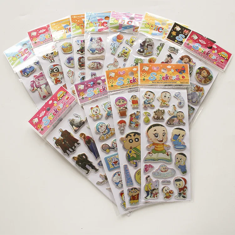 1pc Cute Pet DIY Stickers Cartoon Children Stickers Toys Emoji PVC Scrapbook Gifts For Kids