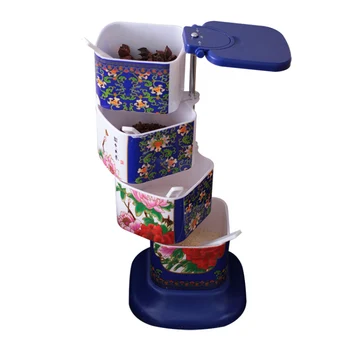 

Kitchen creative vertical plastic rotary seasoning box for kitchen supplies cruet seasoning pot baking tools cool gadgets