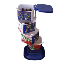 Kitchen creative vertical plastic rotary seasoning box for kitchen supplies cruet seasoning pot baking tools cool gadgets