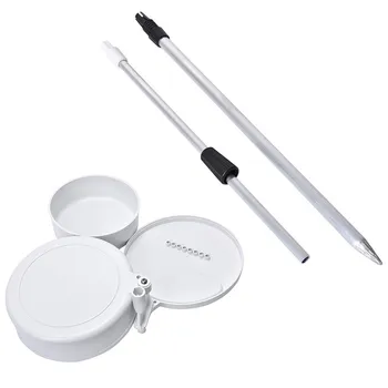 

3 In 1 White Round Dual Plastic Fishing Bait Box Container Fishing Lures Storage Case With Support Bar Fly Fishing Equipment