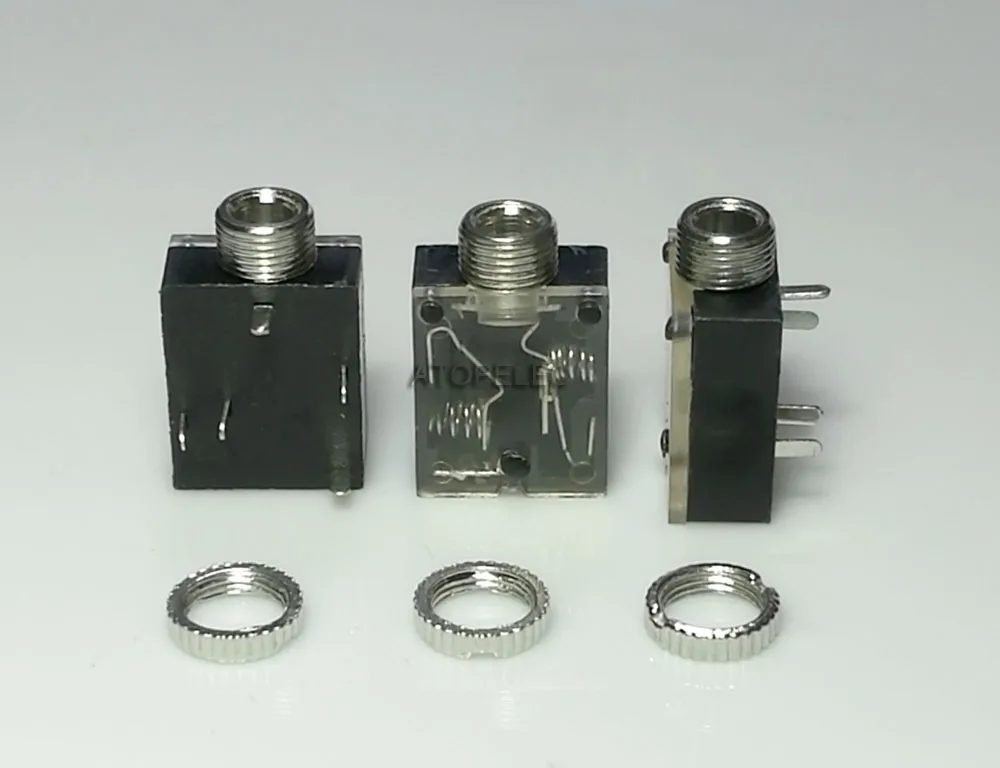 

1pc 3.5mm Stereo Headphone 5pin 5 pin Socket Jack with Nut PCB Panel Mount