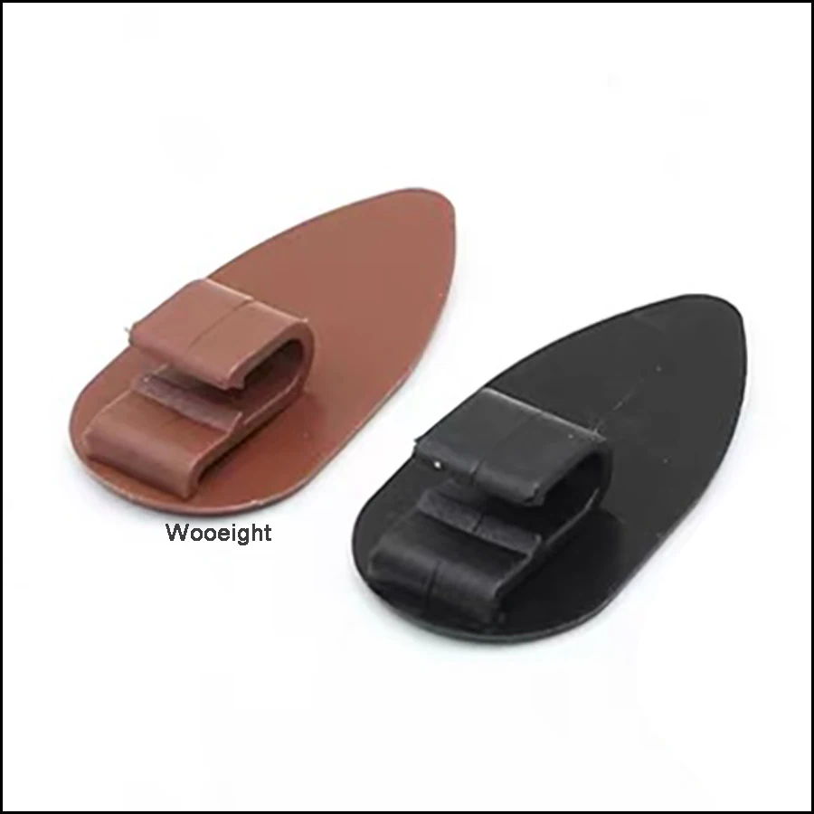 Wooeight 20Pcs Universal Car Interior Black Brown Floor Trunk Carpet Liner Mat Retainer Clip Sliding Mount Plastic Car Accessoy (6)